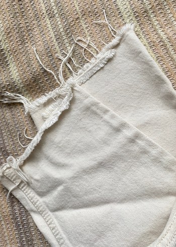 Krem Kadın Kot Pantolon - Görsel 2