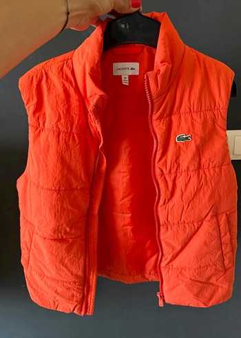 Lacoste Canli Turuncu Lacoste Erkek Cocuk Sisme Yelek
