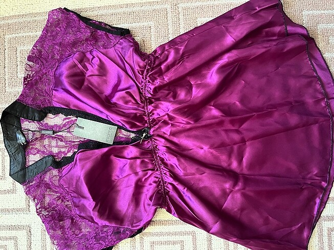 l Beden mor Renk Miorre pijama takımı