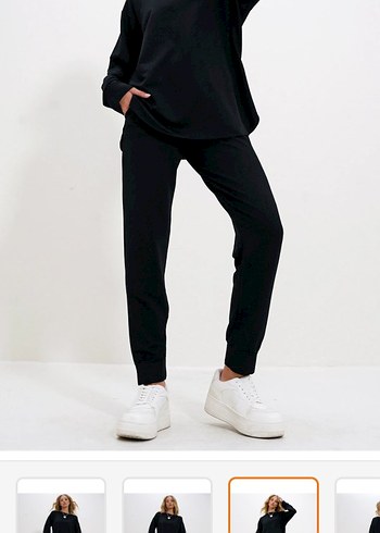 Siyah Kadın Regular Fit Eşofman takımı - Görsel 3