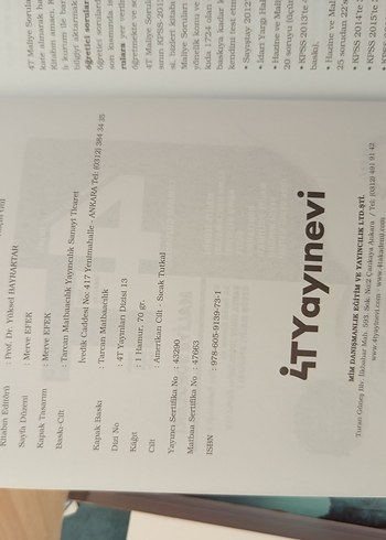 KPSS Maliye Soruları Kitabı Tamamı Çözümlü KPSS A GRUBU 4T - Görsel 3