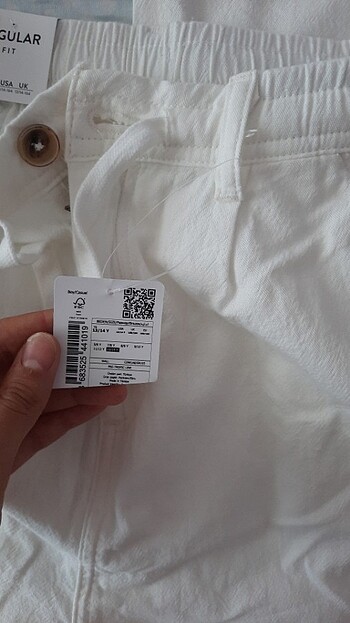 s Beden beyaz Renk Keten pantalon