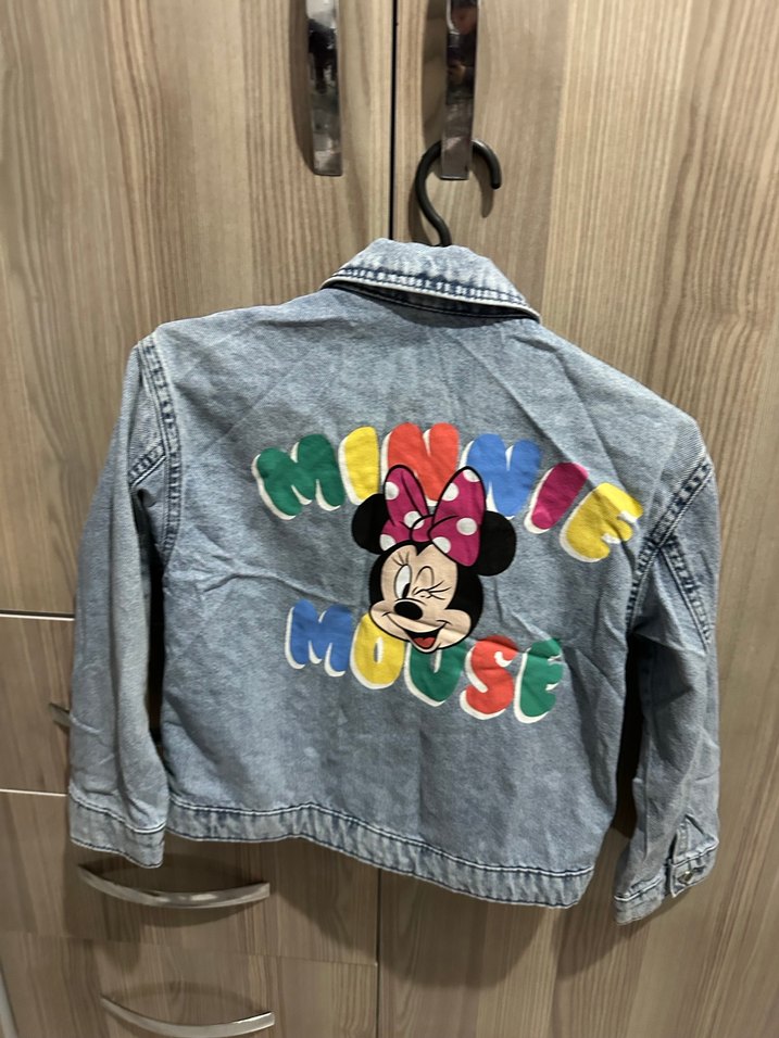 Nakışlı Gri Kız Denim Ceket - Görsel 2