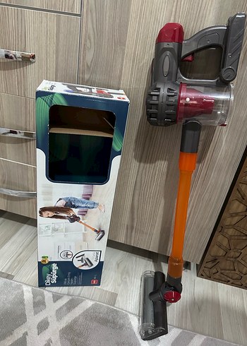 Oyuncak Renkli Turuncu Dikey Elektrikli Süpürge - Görsel 3