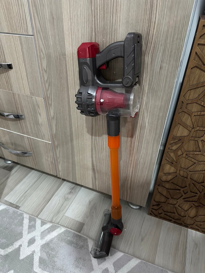 Oyuncak Renkli Turuncu Dikey Elektrikli Süpürge - Görsel 2