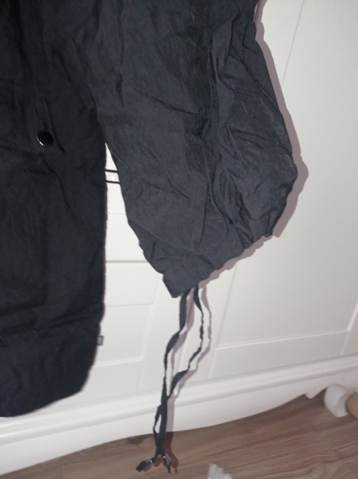 Kadın Siyah Midi şişme mont, fermuarlı,Rahat Kesim - Görsel 3