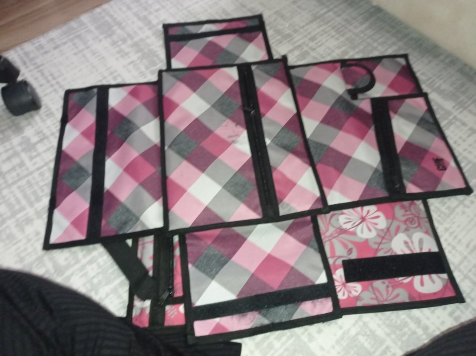 Pembe ve Gri Desenli özpack kitap defter düzenleyici - Görsel 3