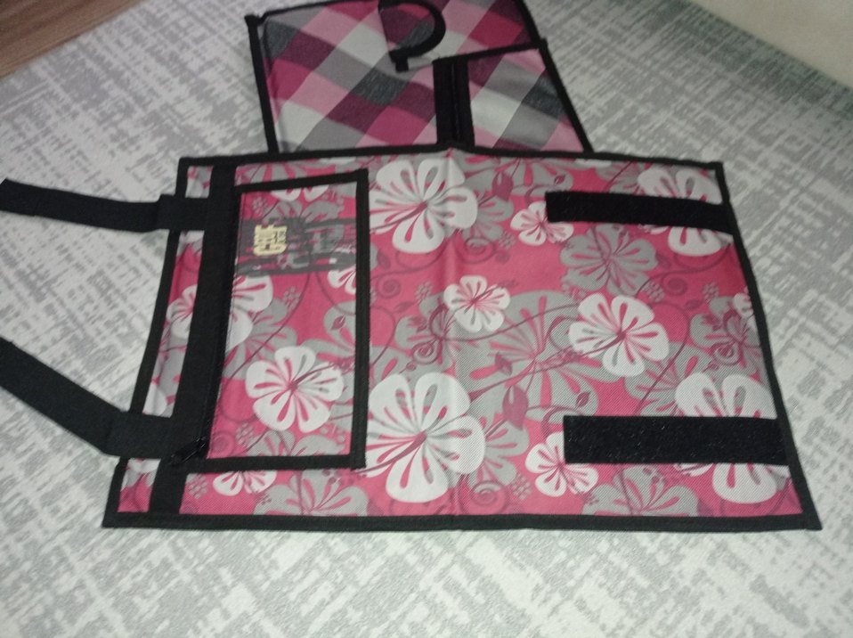 Pembe ve Gri Desenli özpack kitap defter düzenleyici - Görsel 4