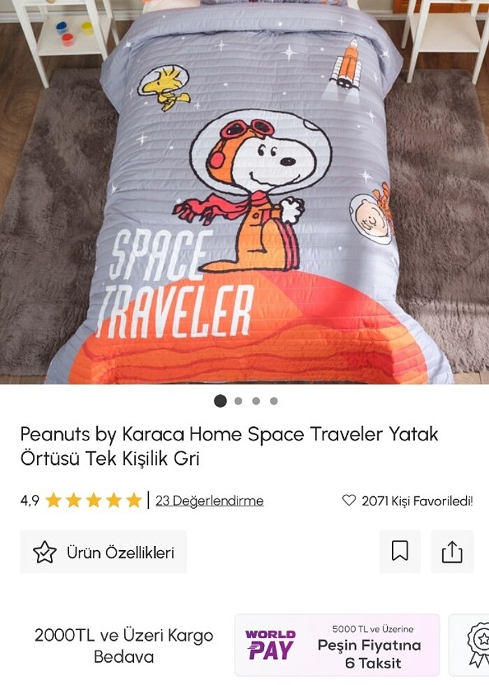 Karaca yatak örtüsü  - Görsel 2