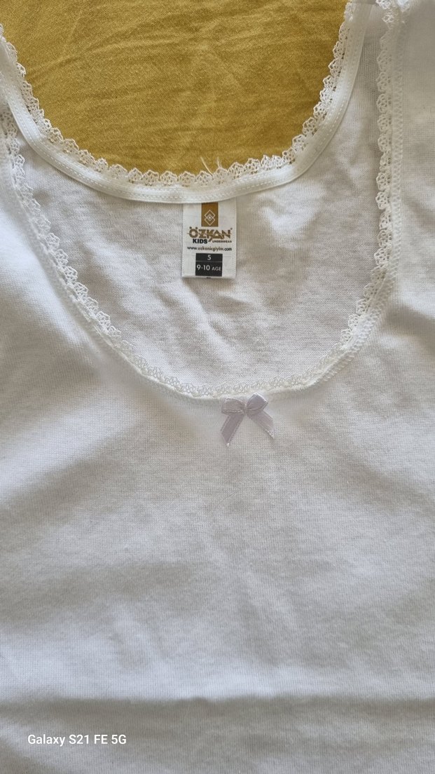 Beyaz Dantel Detaylı Kiz Atlet - Görsel 3