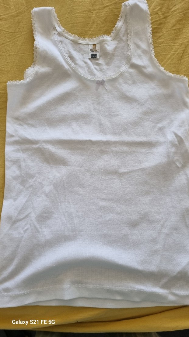 Beyaz Dantel Detaylı Kiz Atlet - Görsel 2