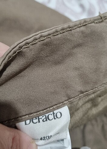 42 Beden kahverengi Renk Defacto pantolon