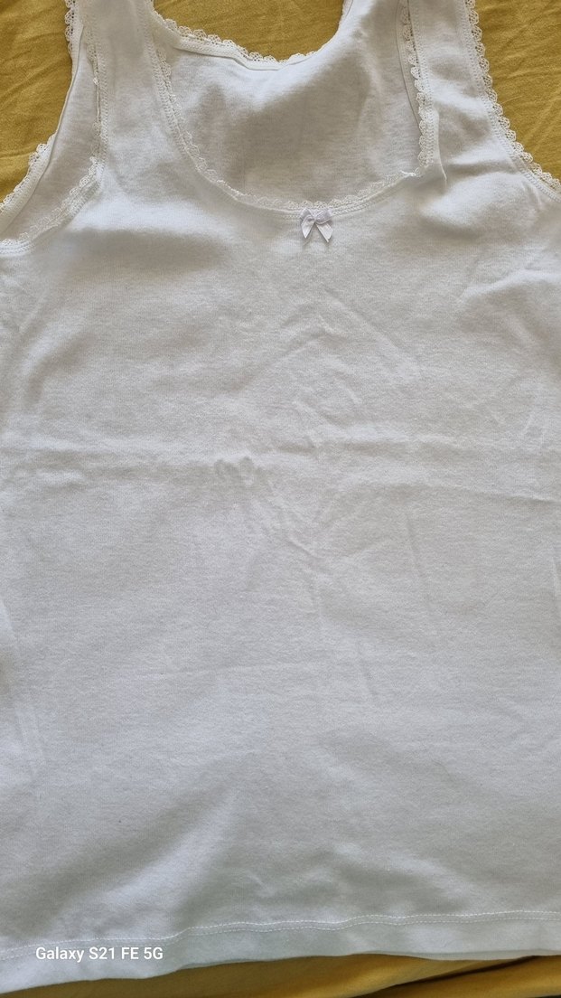 Beyaz Kız Çocuk Atlet - Görsel 2