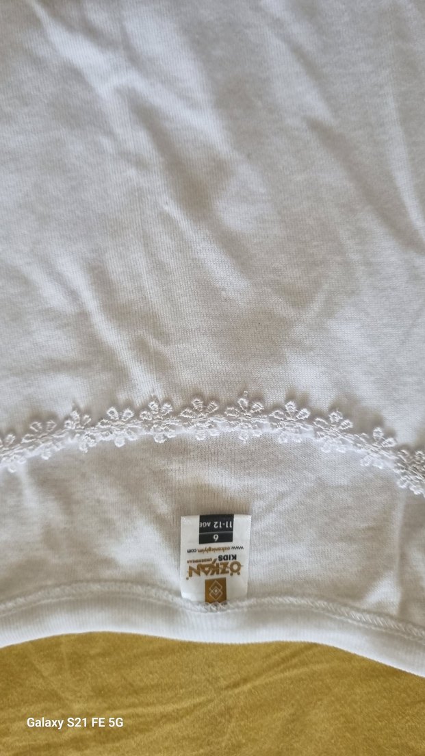 Beyaz Kız Çocuk Atlet - Görsel 2