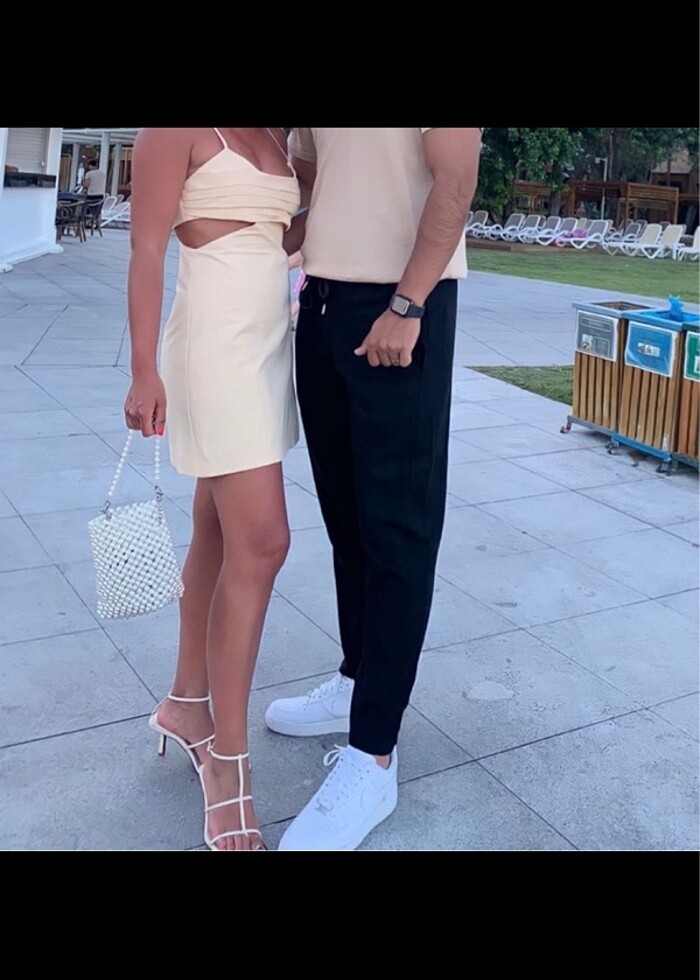 Bej elbise - Görsel 3