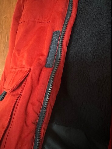 5 Yaş Beden kırmızı Renk Koton Kids 5-6 Yaş Kalın Mont unisex