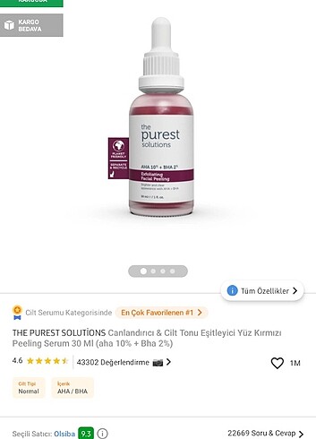 The purest kırmızı serum