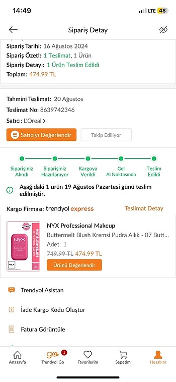Beden NYX BUTTERMELT ALLIK