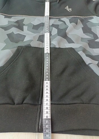 Kamuflaj Desenli Siyah Kapüşonlu Sweatshirt - Görsel 9