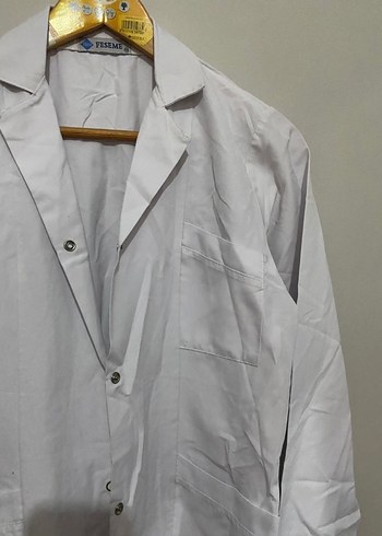 Düğmeli Beyaz önlük - Görsel 3