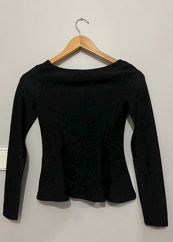 Siyah Süet Kadın Uzun Kollu Bluz - Görsel 4