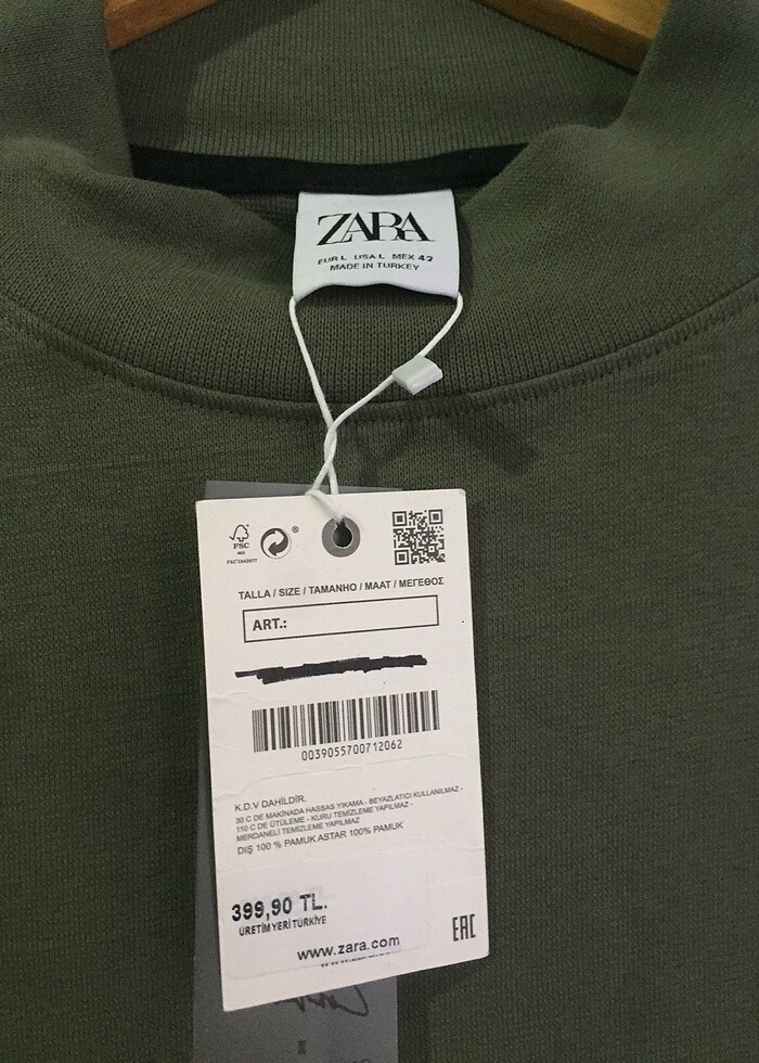 zara midi boy elbise haki yeşili - Görsel 3