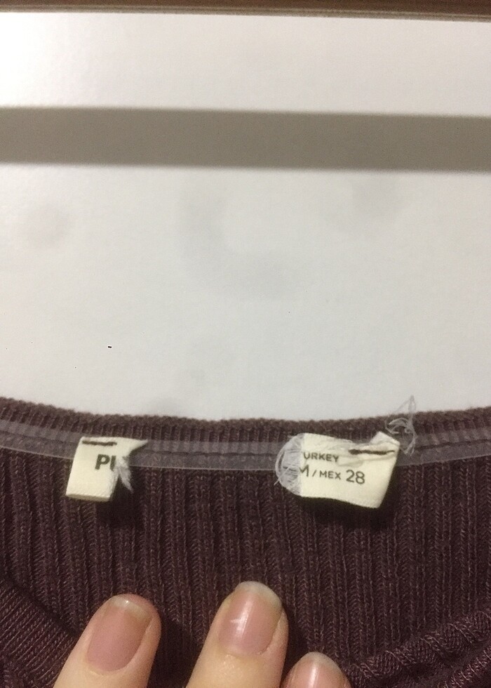 kahverengi uzun yırtmaçlı triko elbise - Görsel 3