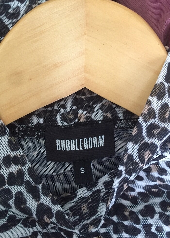 transparan bluz leopar desen - Görsel 2