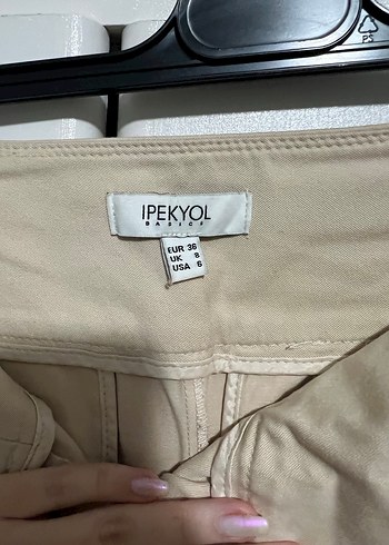 İpekyol Pantolon Bej Düz Kesim Şık - Görsel 6