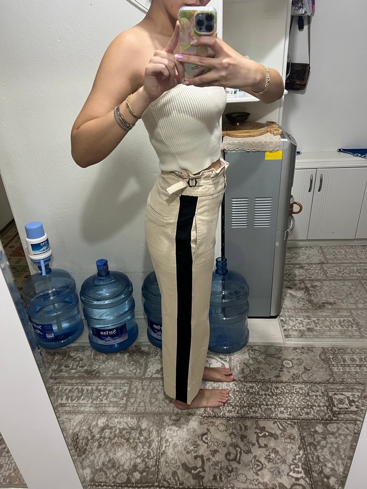 İpekyol Pantolon Bej Düz Kesim Şık - Görsel 2