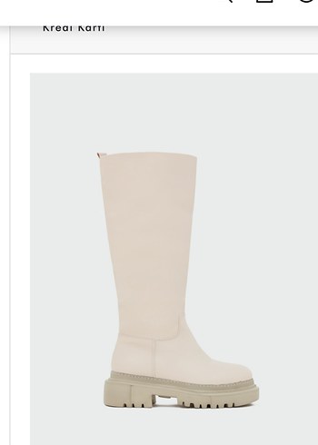 Bej kalın tabanlı çizme - Görsel 9