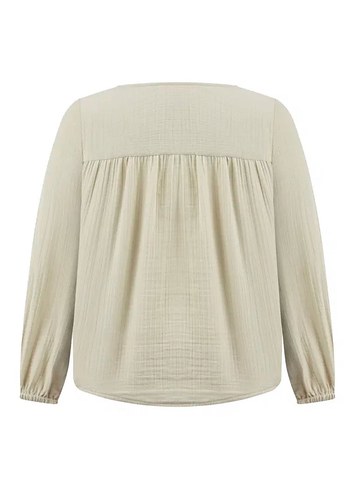 Mudo uzun kollu müslin bluz - Görsel 5