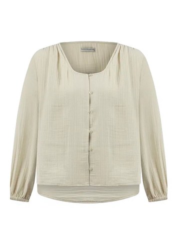 Mudo uzun kollu müslin bluz - Görsel 4