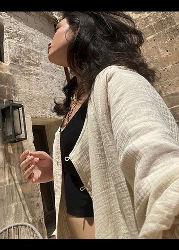 Mudo uzun kollu müslin bluz - Görsel 2