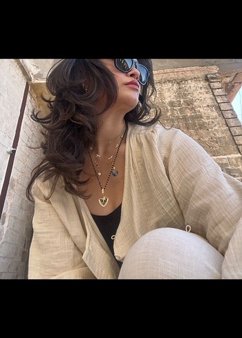 Mudo uzun kollu müslin bluz - Ana görsel