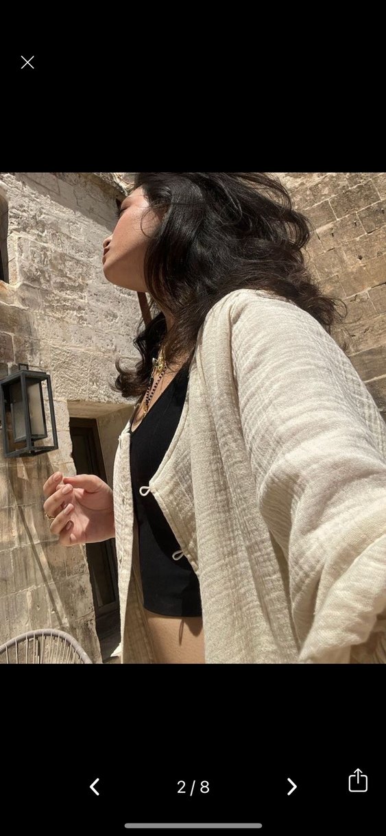 Mudo uzun kollu müslin bluz - Görsel 2