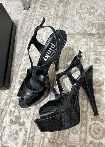 Platform Kroko Desen Gece Ayakkabısı - Görsel 8