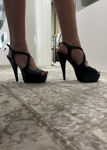 Platform Kroko Desen Gece Ayakkabısı - Görsel 3