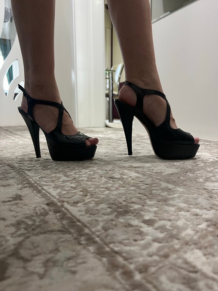 Platform Kroko Desen Gece Ayakkabısı - Görsel 3