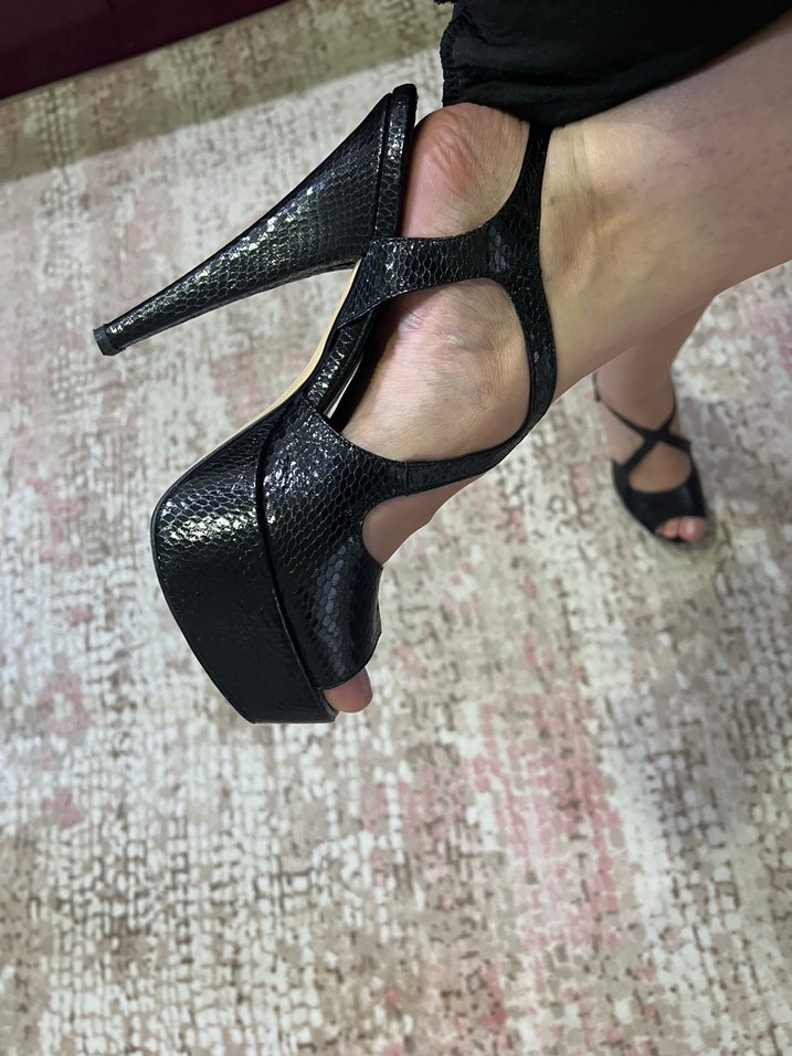 Platform Kroko Desen Gece Ayakkabısı - Görsel 4