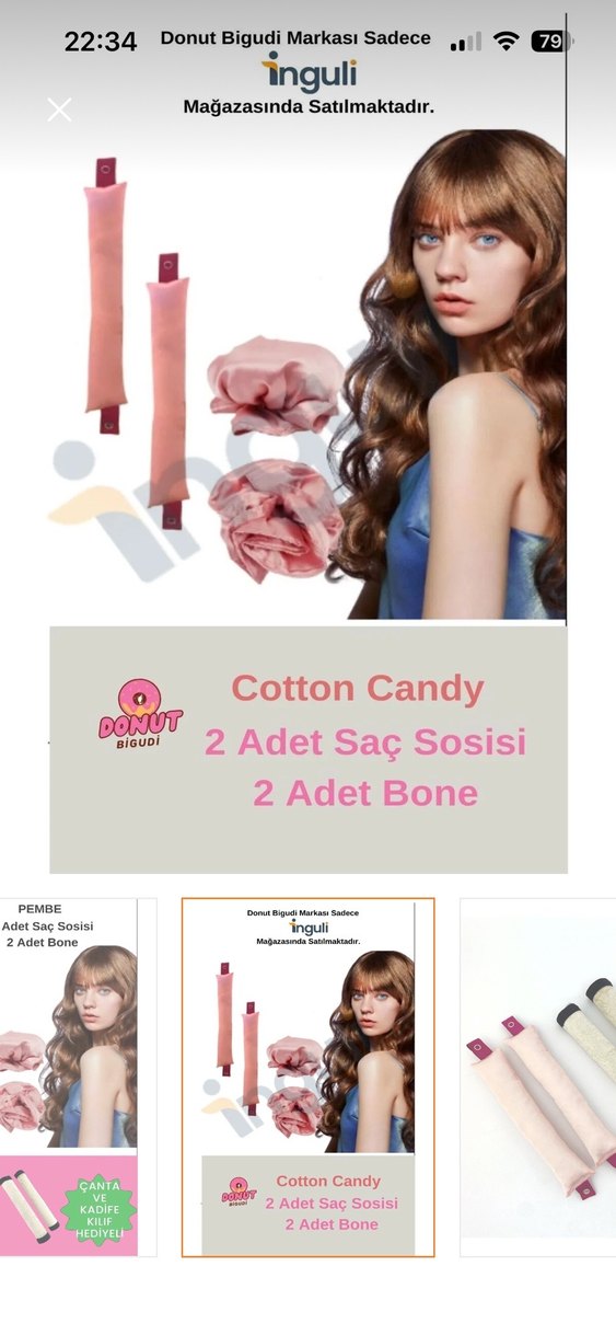 Saten ÇıtÇıtlı Saç Sosisi Boneli - Görsel 2