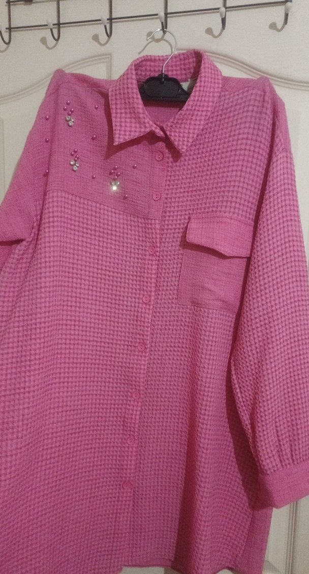 Pembe gömlek - Görsel 4