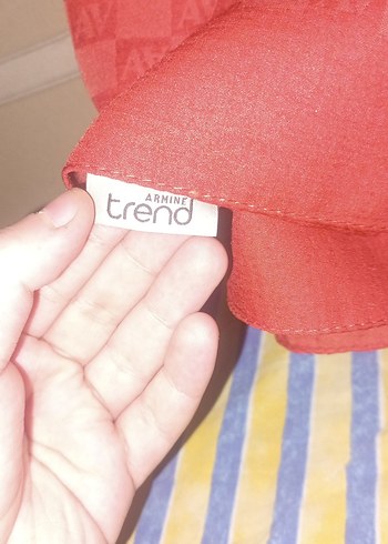 nar çiçeği renginde şal - Görsel 2