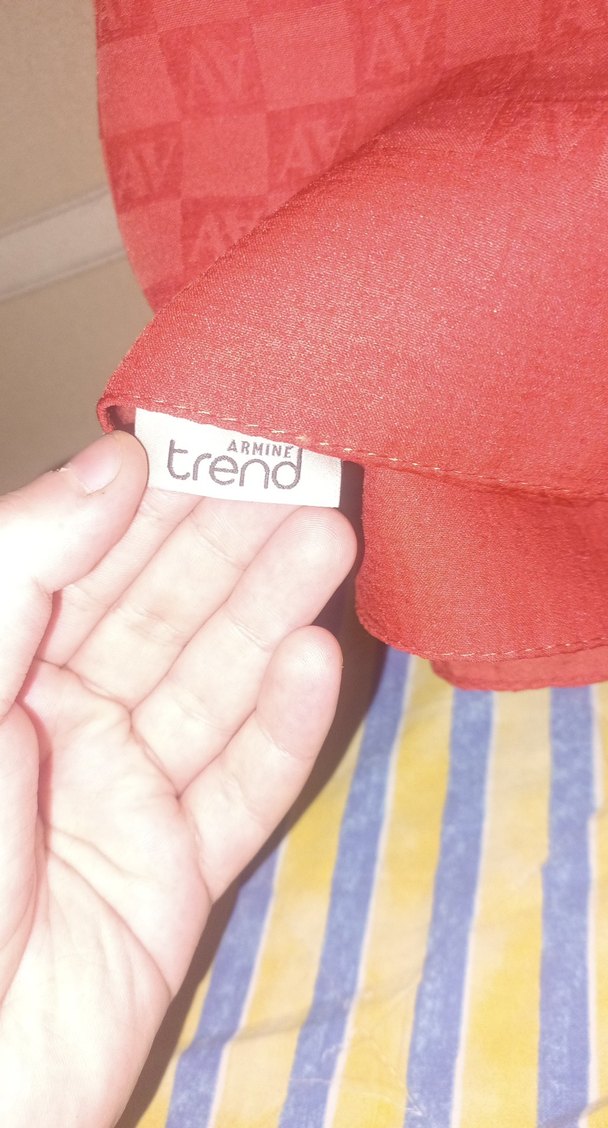 nar çiçeği renginde şal - Görsel 2