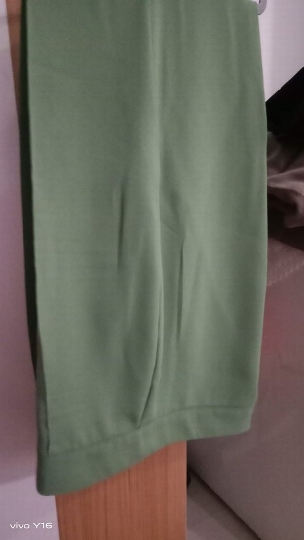 Yeşil Midi Kadın Kumaş Pantolon - Görsel 2