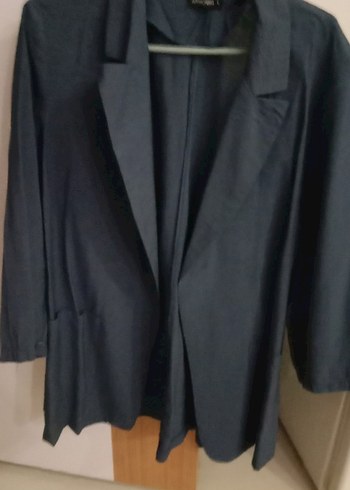 Siyah Kadın Midi Blazer Ceket - Görsel 2