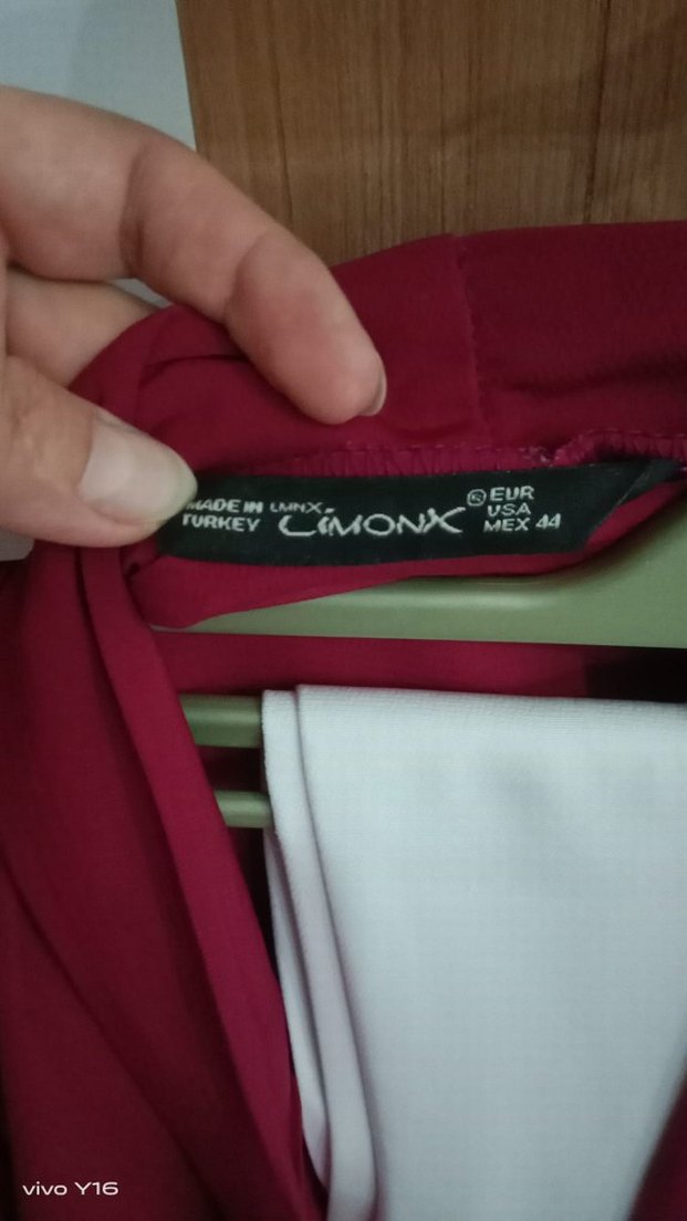 bordo Kadın Süet Düğmeli Blazer Ceket - Görsel 2