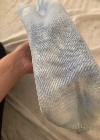 Beden mavi Renk Mavi Pastel Tonlarda Batik Desenli Kadın Çanta