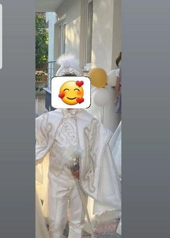 8 Yaş Beden Diger Beyaz Parlak Puf Kollu Çocuk Takım