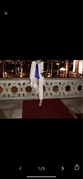Beyaz blazer takım